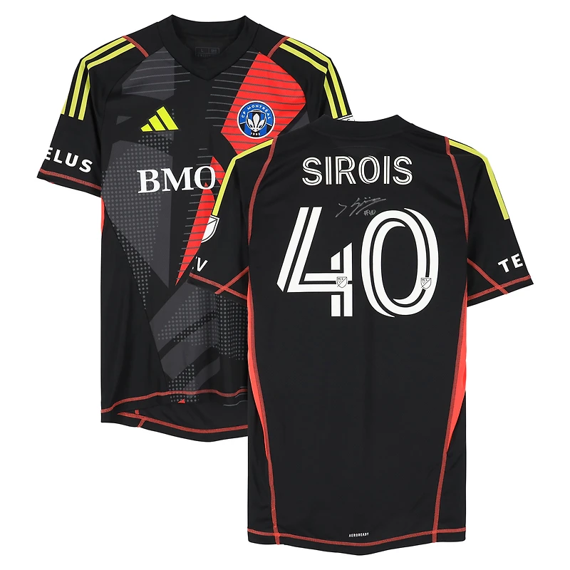 Jonathan Sirois CF Montreal Autographed Match-Used #40 Black adidas Jersey from the 2024 MLS Season - Size L