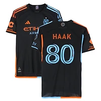 Justin Haak New York City FC Autographed Match-Used #80 Black adidas Jersey from the 2024 MLS Season - Size M