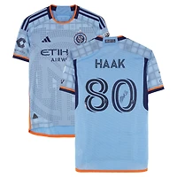 Justin Haak New York City FC Autographed Match-Used #80 Sky Blue adidas Jersey from the 2024 MLS Season - Size M