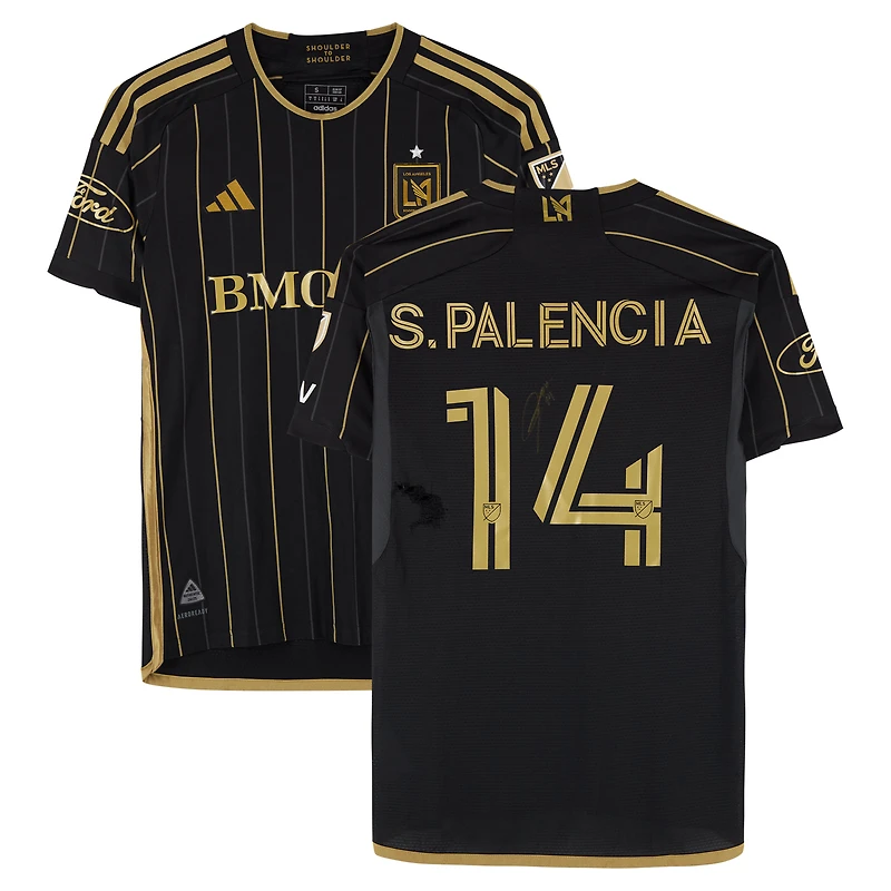 Sergi Palencia LAFC Autographed Match-Used #14 adidas Jersey from the 2024 MLS Season