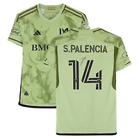 Sergi Palencia LAFC Autographed Match-Used #14 Green adidas Jersey from the 2024 MLS Season - Size S