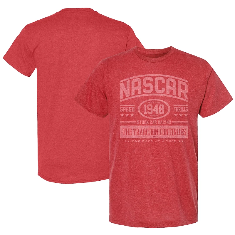 Men's Checkered Flag Sports Heather Red NASCAR Lifestyle T-Shirt