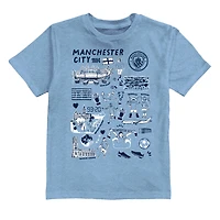 Toddler Vive La Fete  Sky Blue Manchester City Impressions Artwork T-Shirt