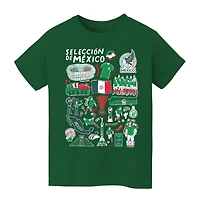 Toddler Vive La Fete  Green Mexico National Team Impressions Artwork T-Shirt