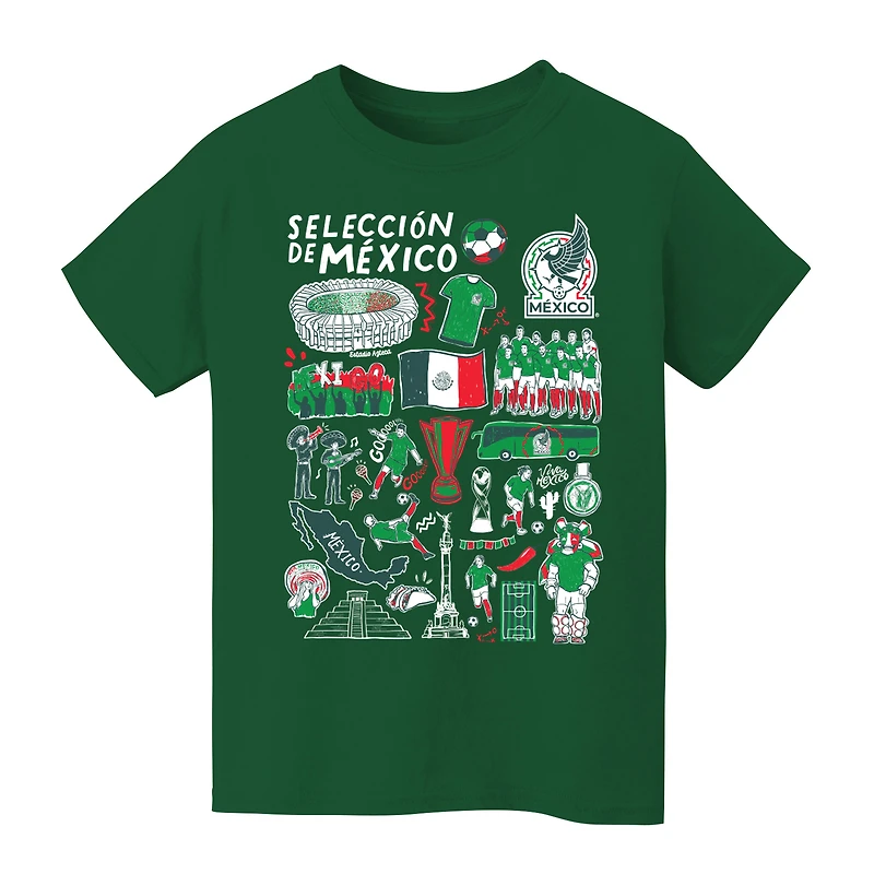 Toddler Vive La Fete Green Mexico National Team Impressions Artwork T-Shirt