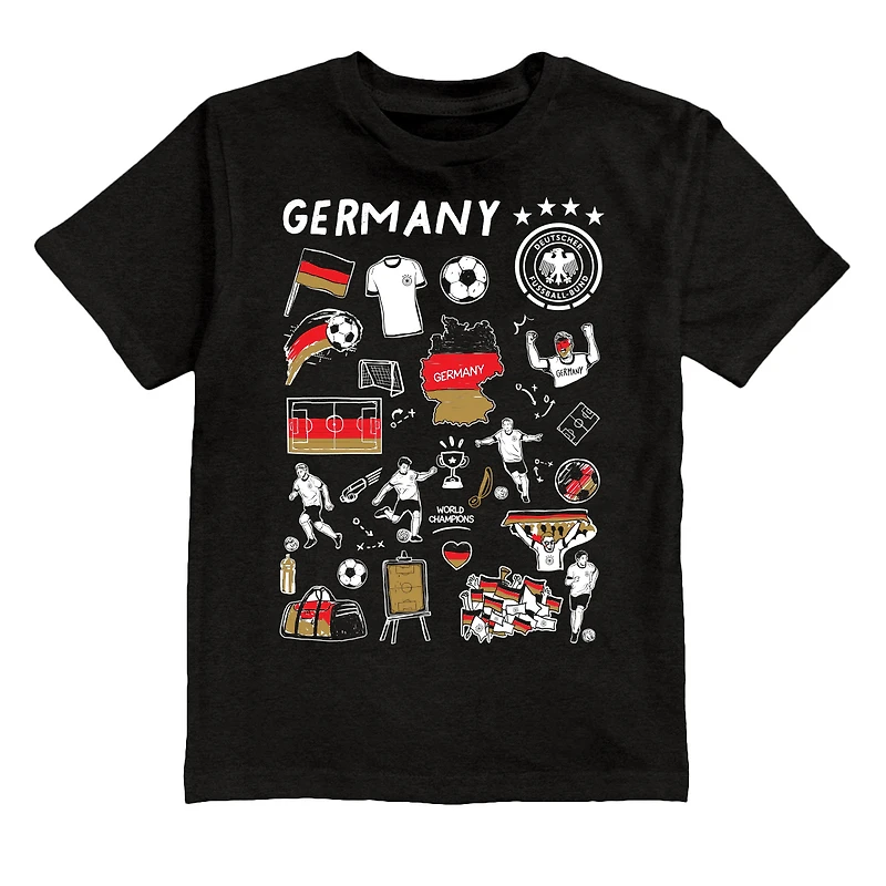 Toddler Vive La Fete Black Germany National Team Impressions Artwork T-Shirt