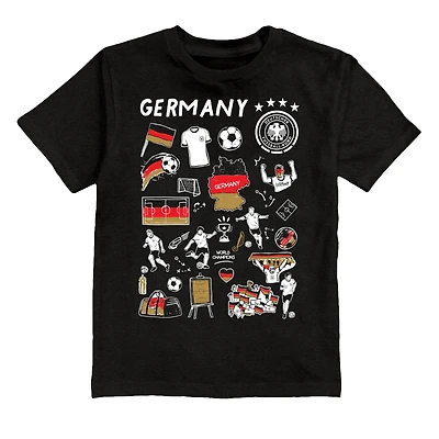Toddler Vive La Fete  Black Germany National Team Impressions Artwork T-Shirt