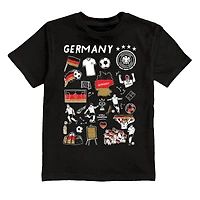 Toddler Vive La Fete  Black Germany National Team Impressions Artwork T-Shirt