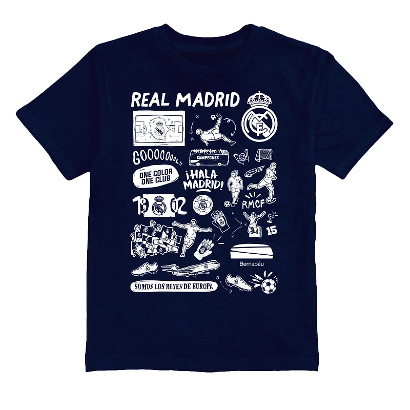 Toddler Vive La Fete  Navy Real Madrid Impressions Artwork T-Shirt