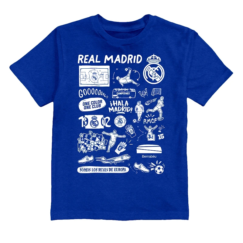 Toddler Vive La Fete  Blue Real Madrid Impressions Artwork T-Shirt