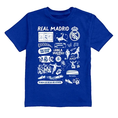 Toddler Vive La Fete  Blue Real Madrid Impressions Artwork T-Shirt