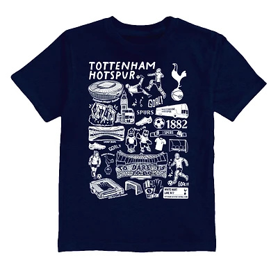 Toddler Vive La Fete  Navy Tottenham Hotspur Impressions Artwork T-Shirt
