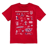 Toddler Vive La Fete  Red Atletico de Madrid Impressions Artwork T-Shirt