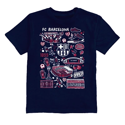 Toddler Vive La Fete  Navy Barcelona Impressions Artwork T-Shirt