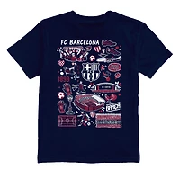 Toddler Vive La Fete  Navy Barcelona Impressions Artwork T-Shirt