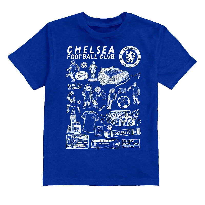 Toddler Vive La Fete  Blue Chelsea Impressions Artwork T-Shirt