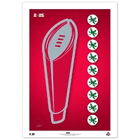Ohio State Buckeyes 2025 College Football Playoff National Championship Game 14" x 20" Minimalist Limited Edition Fine Art Print