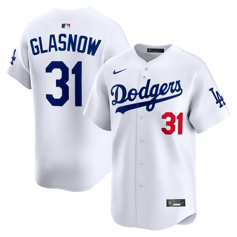 Men's Nike Tyler Glasnow White Los Angeles Dodgers Home Limited Player Jersey