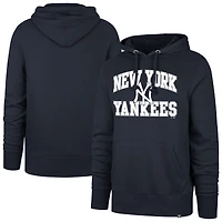 Men's '47  Navy New York Yankees Big & Tall Velocity Fleece Pullover Hoodie
