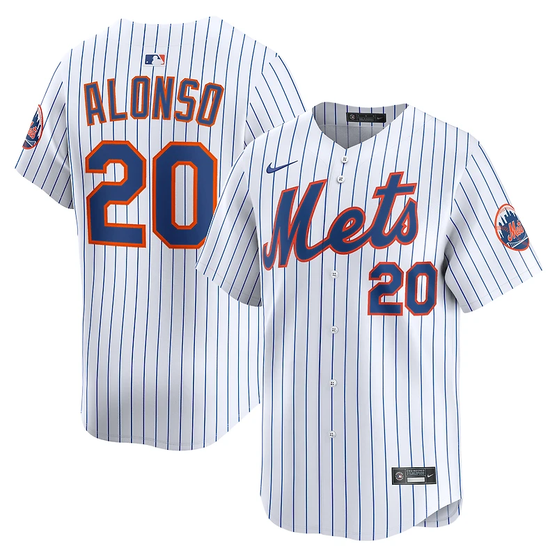Men's Nike Pete Alonso White New York Mets Home Limited Jersey