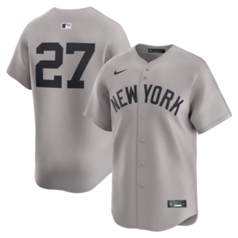 Men's Nike Giancarlo Stanton Gray New York Yankees Road Limited Player Jersey