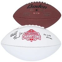 Will Howard Ohio State Buckeyes Autographed 2024 College Football Playoff National Champions White Panel Football with "24 CFP Champs" Inscription