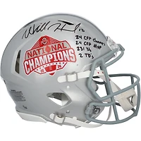 Will Howard Ohio State Buckeyes Autographed 2024 College Football Playoff National Champions Logo Riddell Speed Authentic Helmet with Multiple Inscriptions