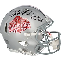 One of One: Will Howard Ohio State Buckeyes Autographed Riddell 2024 College Football Playoff National Champions Authentic Helmet with Inscription