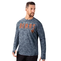 Men's MSX by Michael Strahan Navy Chicago Bears Performance Camo Long Sleeve T-Shirt