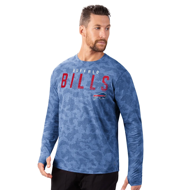 Men's MSX by Michael Strahan Royal Buffalo Bills Performance Camo Long Sleeve T-Shirt