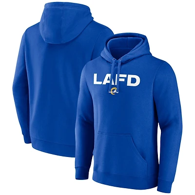 Men's Fanatics  Royal Los Angeles Rams LAFD Pullover Hoodie