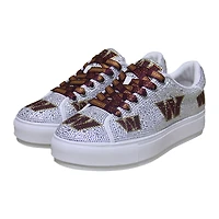 Women's Cuce White Washington Commanders Crystal Team Logo Sneakers