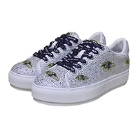 Women's Cuce White Baltimore Ravens Crystal Team Logo Sneakers
