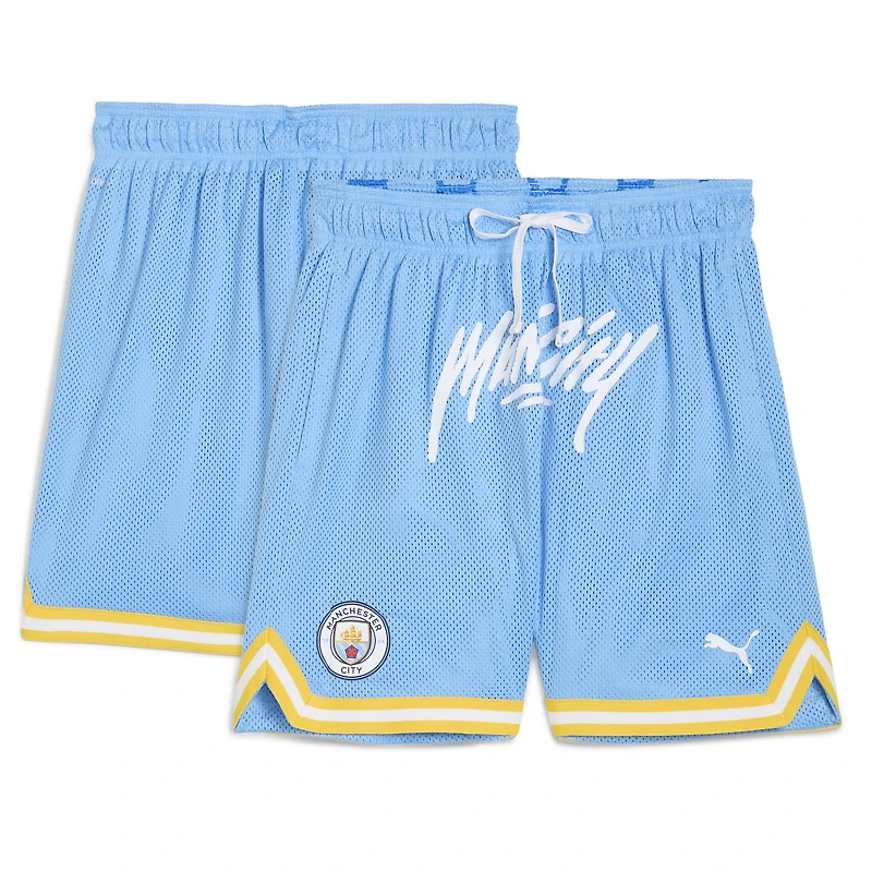 Men's Puma Light Blue Manchester City 2025 FIFA Club World Cup Hoops Reversible Shorts