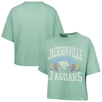 Women's '47  Mint Jacksonville Jaguars Florentina Montauk Cropped T-Shirt