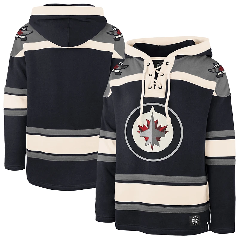 Men's '47 Navy Winnipeg Jets Superior Lacer Hoodie