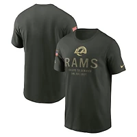 Men's Nike Forest Green Los Angeles Rams 2025 Salute to Service Sideline Primary Edge Dri-FIT T-Shirt