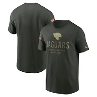 Men's Nike Forest Green Jacksonville Jaguars 2025 Salute to Service Sideline Primary Edge Dri-FIT T-Shirt