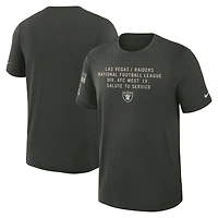 Men's Nike Dark Green Las Vegas Raiders 2025 Salute to Service Sideline Slub Dri-FIT T-Shirt