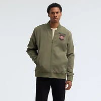 Men's Nike Olive San Francisco 49ers 2025 Salute to Service Sideline Full-Zip Bomber Jacket