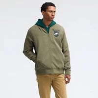 Men's Nike Olive Philadelphia Eagles 2025 Salute to Service Sideline Full-Zip Bomber Jacket