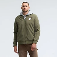 Men's Nike Olive Pittsburgh Steelers 2025 Salute to Service Sideline Full-Zip Bomber Jacket