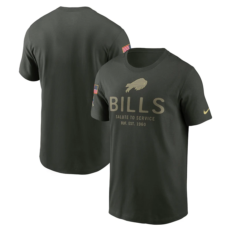 Men's Nike Forest Green Buffalo Bills Big & Tall 2025 Salute to Service Sideline Edge Dri-FIT T-Shirt