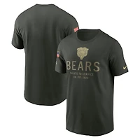 Men's Nike Forest Green Chicago Bears Big & Tall 2025 Salute to Service Sideline Edge Dri-FIT T-Shirt