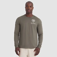 Men's Nike Olive Chicago Bears 2025 Salute to Service Sideline Long Sleeve T-Shirt