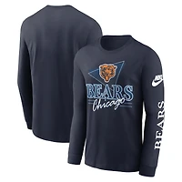 Men's Nike Navy Chicago Bears Rewind Long Sleeve T-Shirt