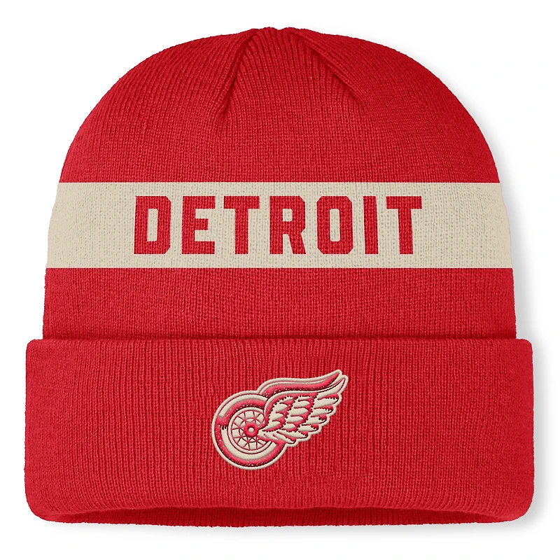 Men's Fanatics  Red Detroit Red Wings Centennial Cuffed Knit Hat