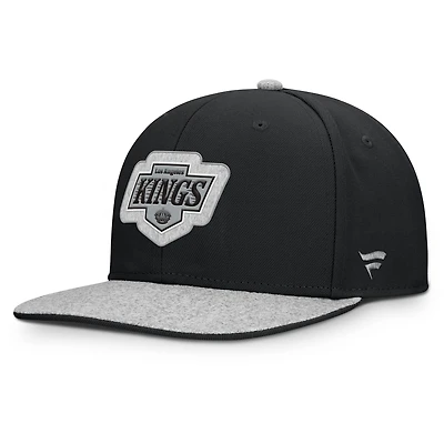 Men's Fanatics Black Los Angeles Kings Fundamentals Loden Snapback Hat