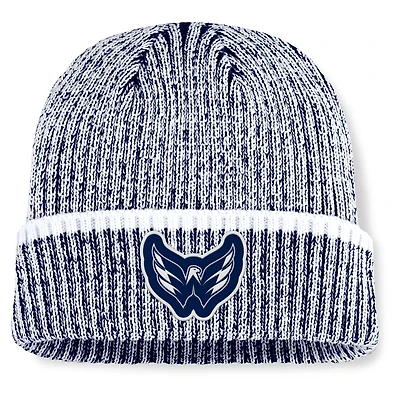Men's Fanatics Navy/White Washington Capitals Fundamental Haze Cuffed Knit Hat