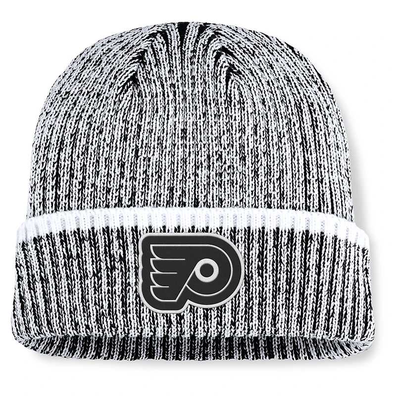Men's Fanatics Black/White Philadelphia Flyers Fundamental Haze Cuffed Knit Hat